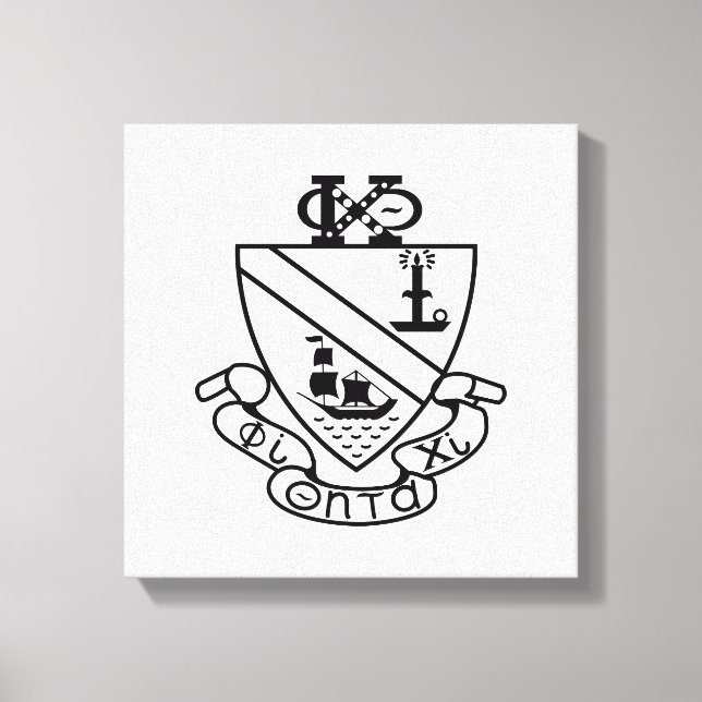 Toile Blason de Phi Chi Theta | N&B (Recto)