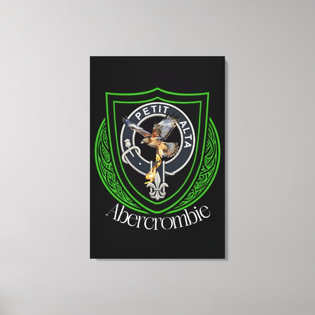Toile Blason du clan écossais Abercrombie (Recto)