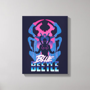 Toile Bleu Beetle Rétrowave contre graphique