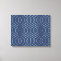 Bleu, décoratif, simple, moderne, art ondulé tenda
