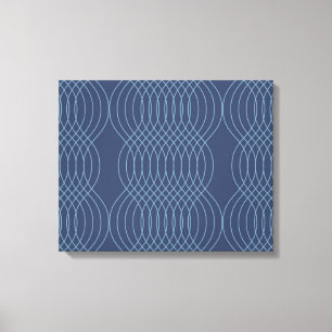 Toile Bleu, décoratif, simple, moderne, art ondulé tenda
