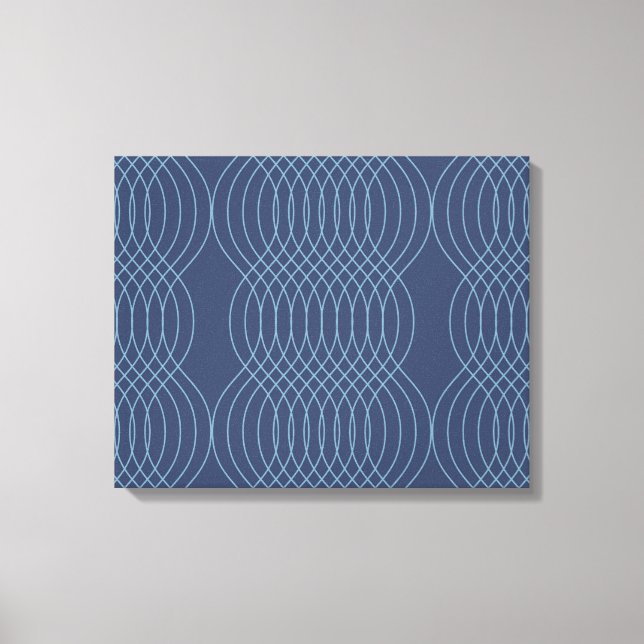 Toile Bleu, décoratif, simple, moderne, art ondulé tenda (Recto)