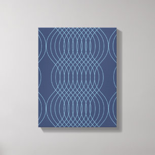 Toile Bleu, décoratif, simple, moderne, art ondulé tenda