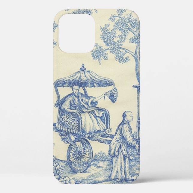 Toile - Bleu et blanc Coque-Mate coque iphone (Verso)