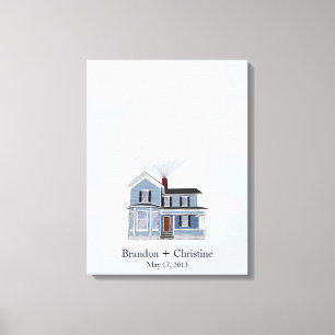 Toile Bleu Flottant Accueil Empreintes digitales Livre d