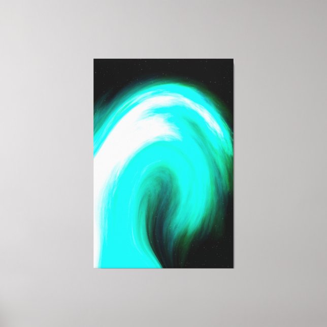 Toile Bleu Galactique Verre Étendue Imprimer (Recto)