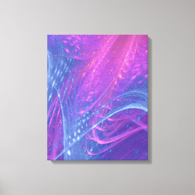 Toile Bleu Magenta Asymétrique Fractal (Recto)