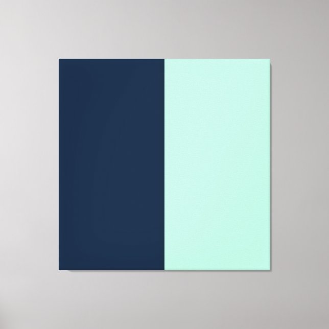 Toile Bleu marin et Mint (Recto)