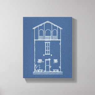 Toile Bleu marine moderne du modèle   de Chambre