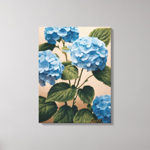 Toile Bleu paisible Hydrangée peinture