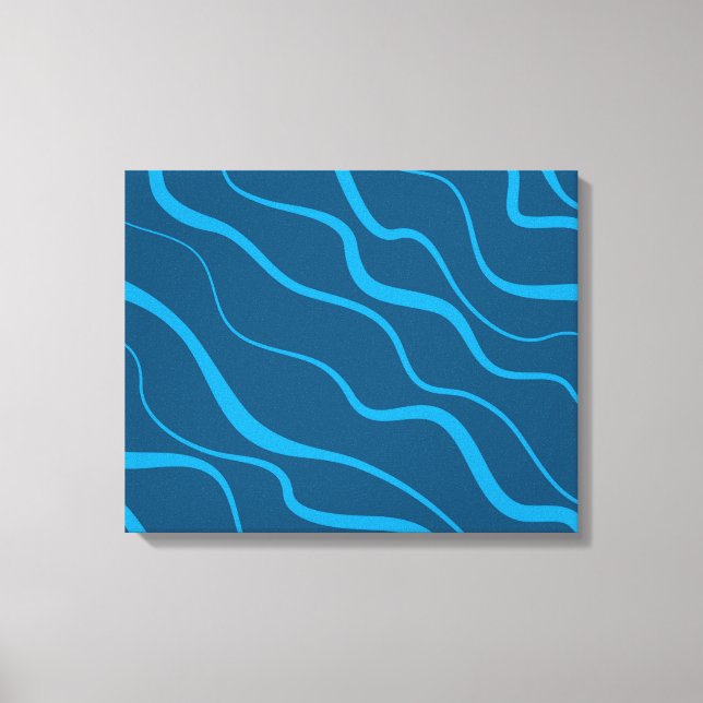 Toile Bleu, simple, moderne, cool vague abstraction (Recto)