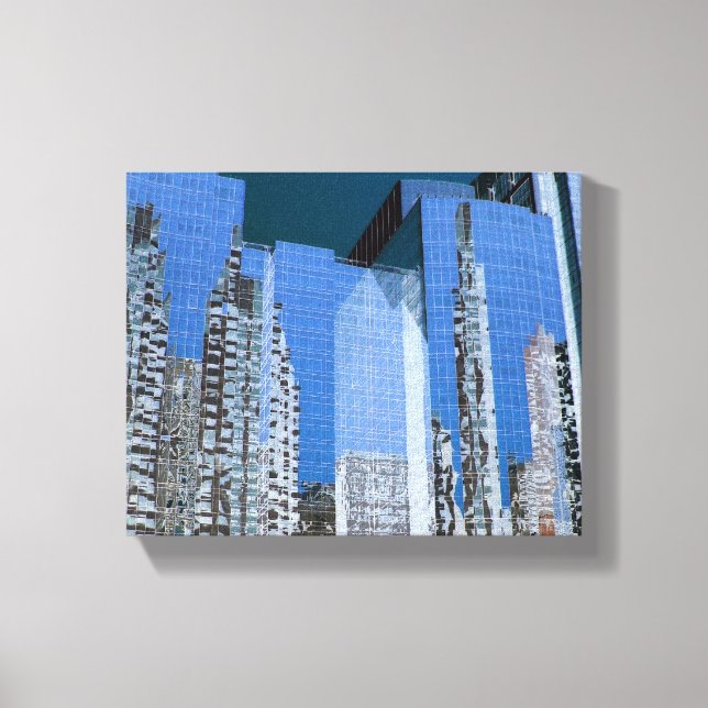 Toile Bleu urbain de Boston (Recto)