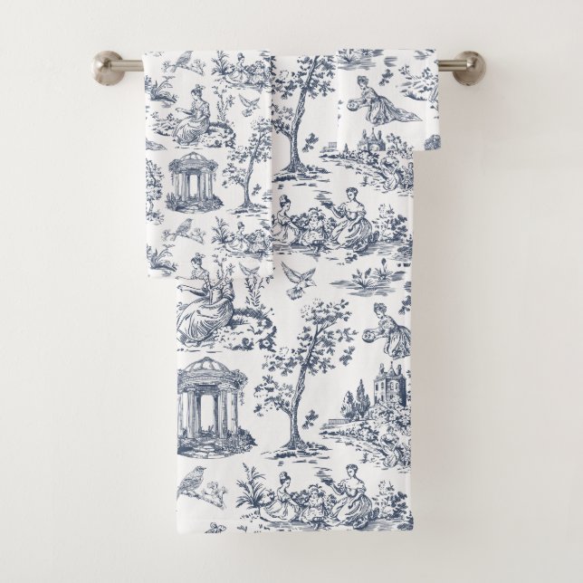 Toile bleue de Jouy, style champêtre français (En situation)