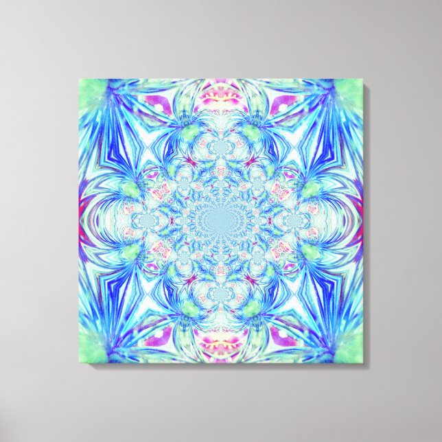 Toile Bleue Enveloppée en cristal (Recto)