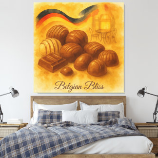 Toile Bliss belges - Aquarelle de chocolat belge