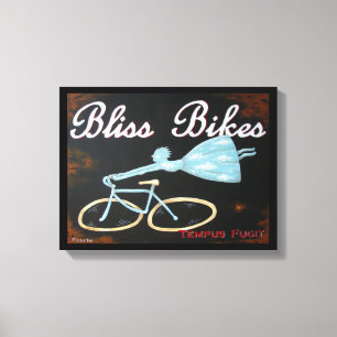 Toile Bliss Vélos Wrapped Canvas par Biddybrain