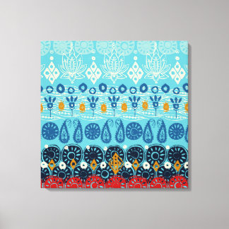 Toile bloc lotus bleu