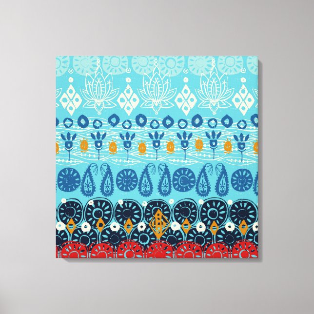 Toile bloc lotus bleu (Recto)