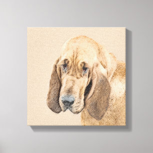 Toile Bloodhound Peinture - Joli chien d'origine art