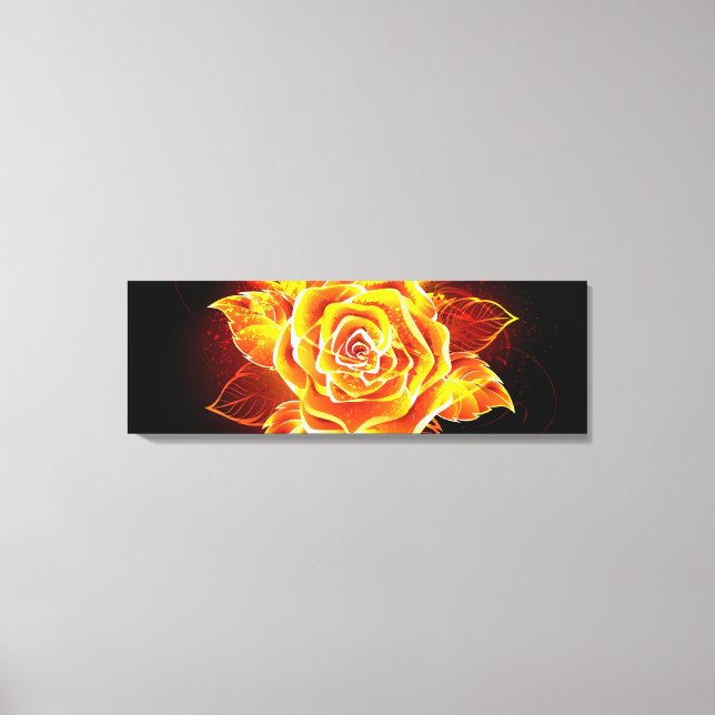 Toile Blooming Fire Rose (Recto)
