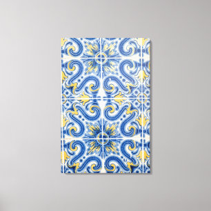Toile Blue and yellow tile, Portugal