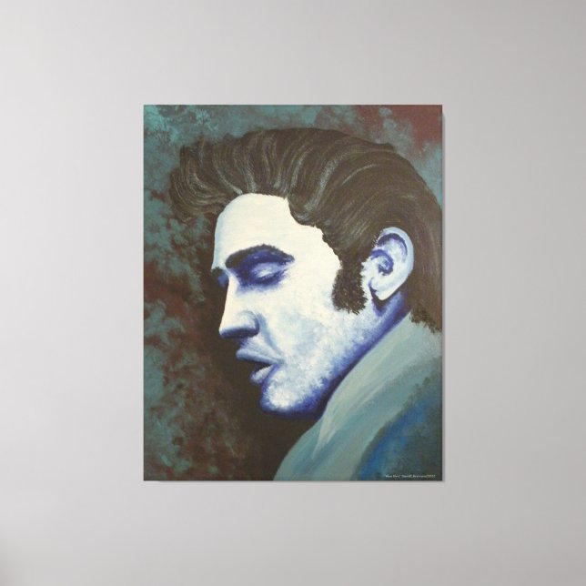 Toile "Blue Elvis", by David C Brannon (Recto)