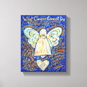 Toile Blue Gold Angel Ce que le cancer ne peut pas faire