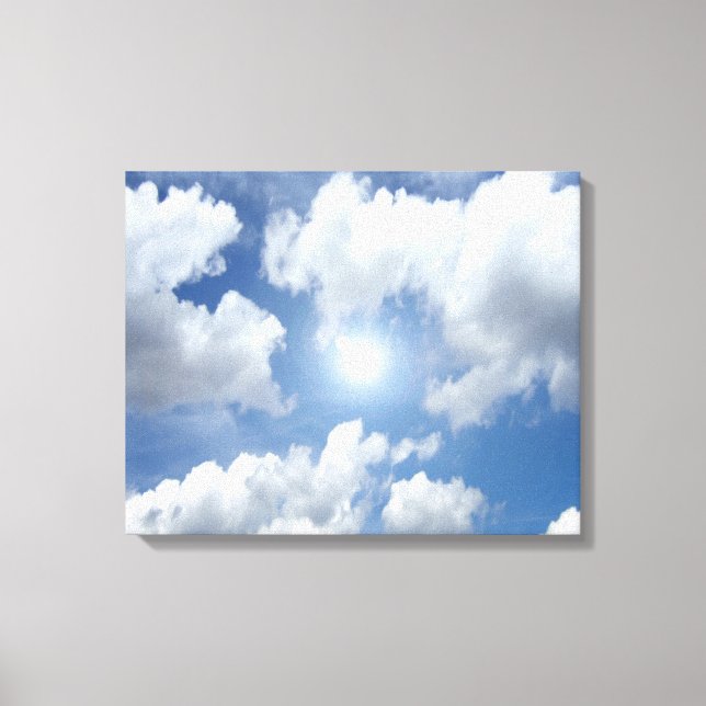Toile Blue Heaven Nuages + vos idées (Recto)