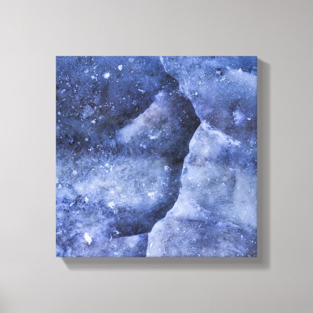 Toile Blue Ice Chrack Art Abstrait (Recto)