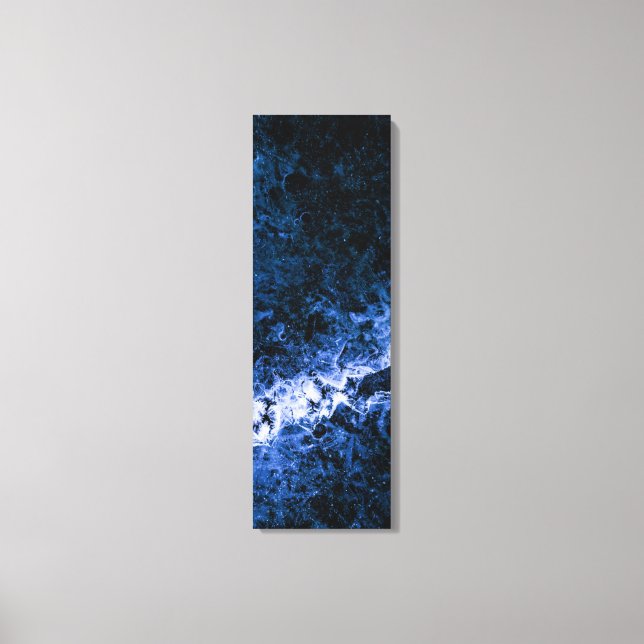 Toile Blue Ice Crack Art Abstrait (Recto)