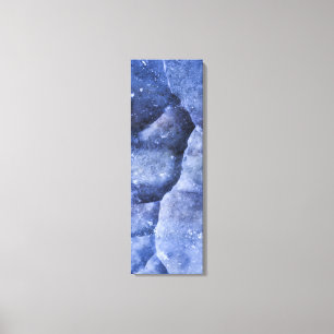 Toile Blue Ice Crack Art Abstrait