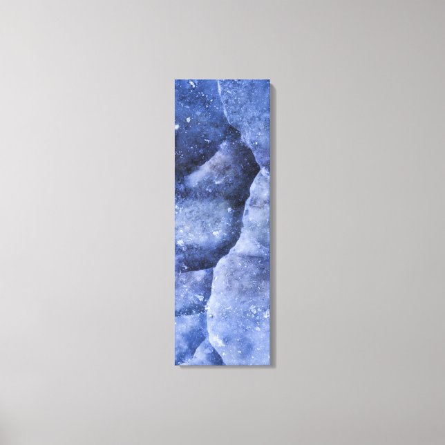 Toile Blue Ice Crack Art Abstrait (Recto)