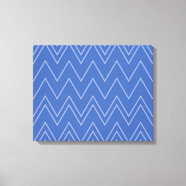 Toile Blue, moderne, simple, cool, trendy zigzag (Recto)
