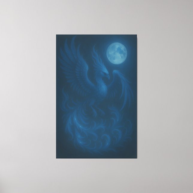 Toile Blue Moon Phoenix · Fine Art Canvas Print (Recto)