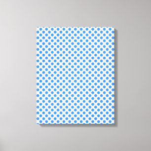 Toile Blue Polka Dots avec Customizable Background