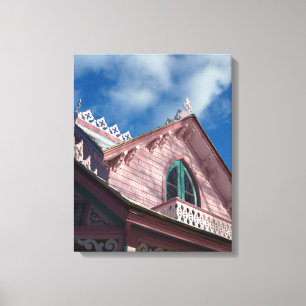 Toile Blue Sky Pink Roofline - Martha's Vineyard