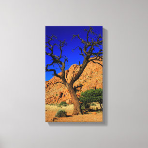 Toile Blue Sky Red Soft Tree Namibie Tableaux