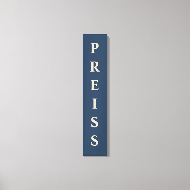 Toile Blue/Vanilla Premier/Famille/Nom (Recto)