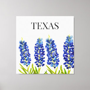 Toile Bluebonnets Texas State Flowers Lupine Watercolor