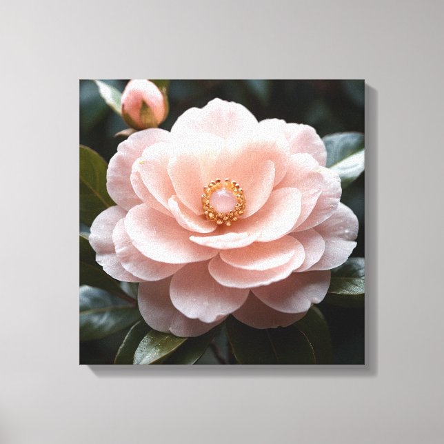 Toile Blushing Camellia Adornment (Recto)