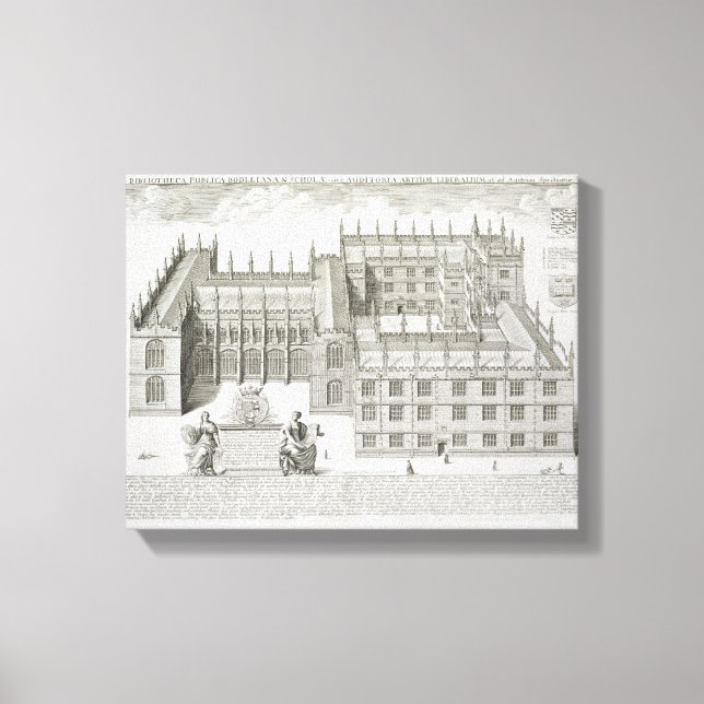 Toile Bodleian Library, Oxford, from 'Oxonia Illustrata' (Recto)