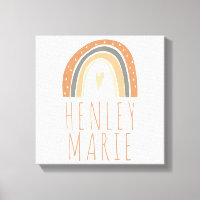 Bohemian Terracotta Rainbow Nursery Nom du bébé