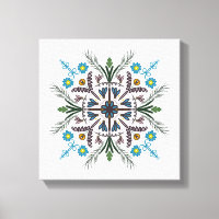 Boho Botanical Mandala Tropical Green