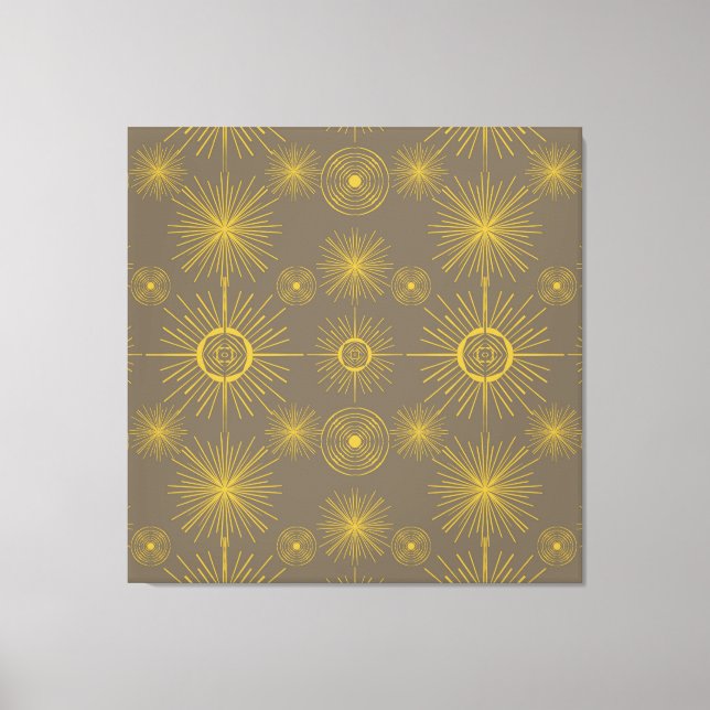 Toile Boho Celestial Sun Stars Grey Motif (Recto)