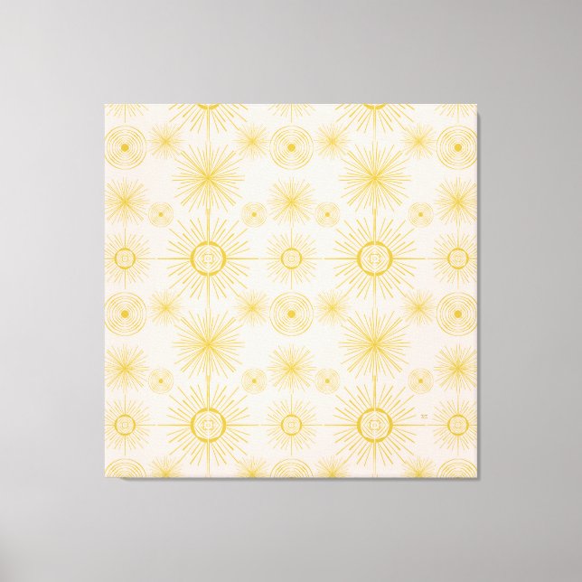 Toile Boho Celestial Sun Stars Ivory Motif (Recto)