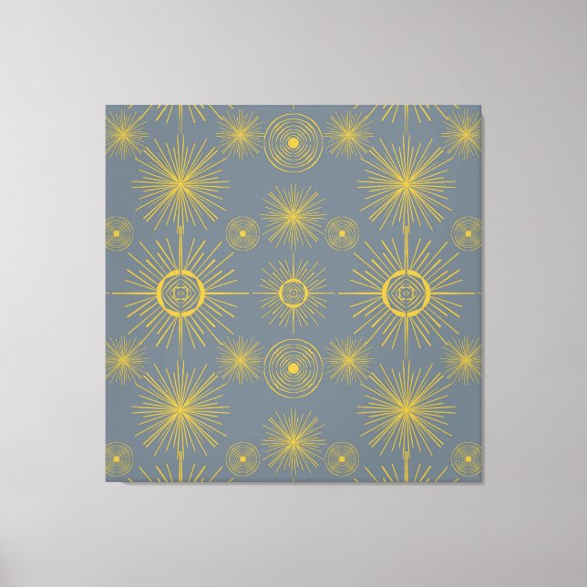 Toile Boho Celestial Sun Stars Motif Vintage (Recto)