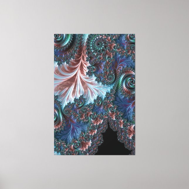 Toile Boho coloré super Hippie Mandelbrot Fractal Art (Recto)