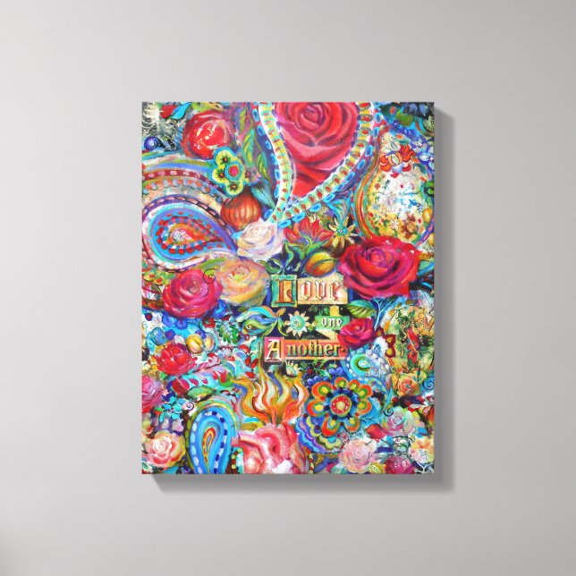 Toile Boho Paisley Love Another Canvas Print (Recto)