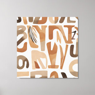 Toile Boho Rock alphabet Art botanique moderne