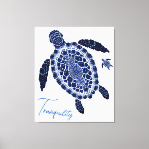 Toile Boho Tranquillité Tortues de mer Étendu Canvas Art